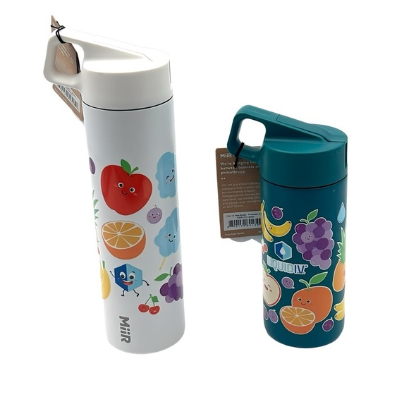 MiiR x Liquid I.V. Insulated Water Bottle Set 12oz & 20oz Fruit Print Stainless - Picture 1 of 9